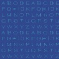 Alison Glass Scrawl Deco Letters Electric Blue