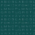 Alison Glass Scrawl Deco Letters Deep Teal